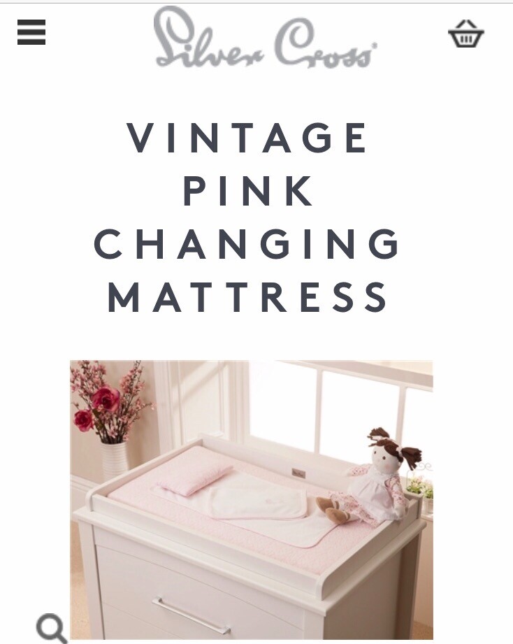 silver cross vintage pink bedding